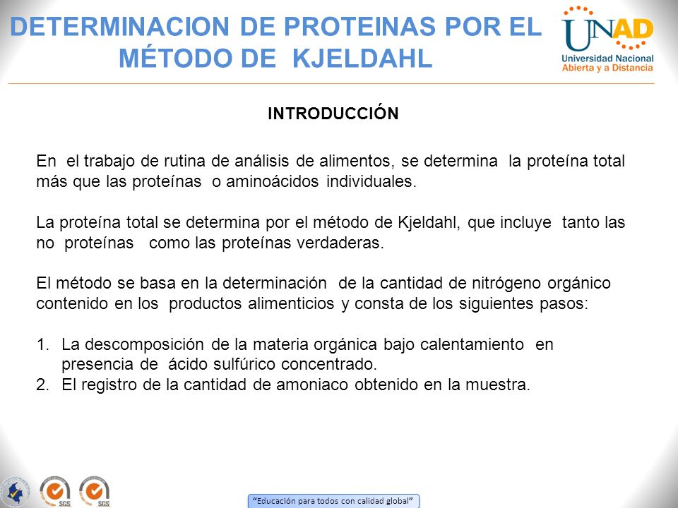 Metodo de kjeldahl protein as para bajar de peso Metodo de kjeldahl protein as para bajar de peso